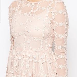 BHLDN Light Pink Embroidered Maxi Dress